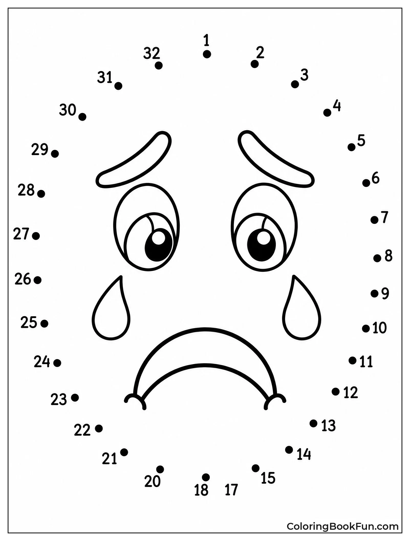 Connecting Dots for Sad Face