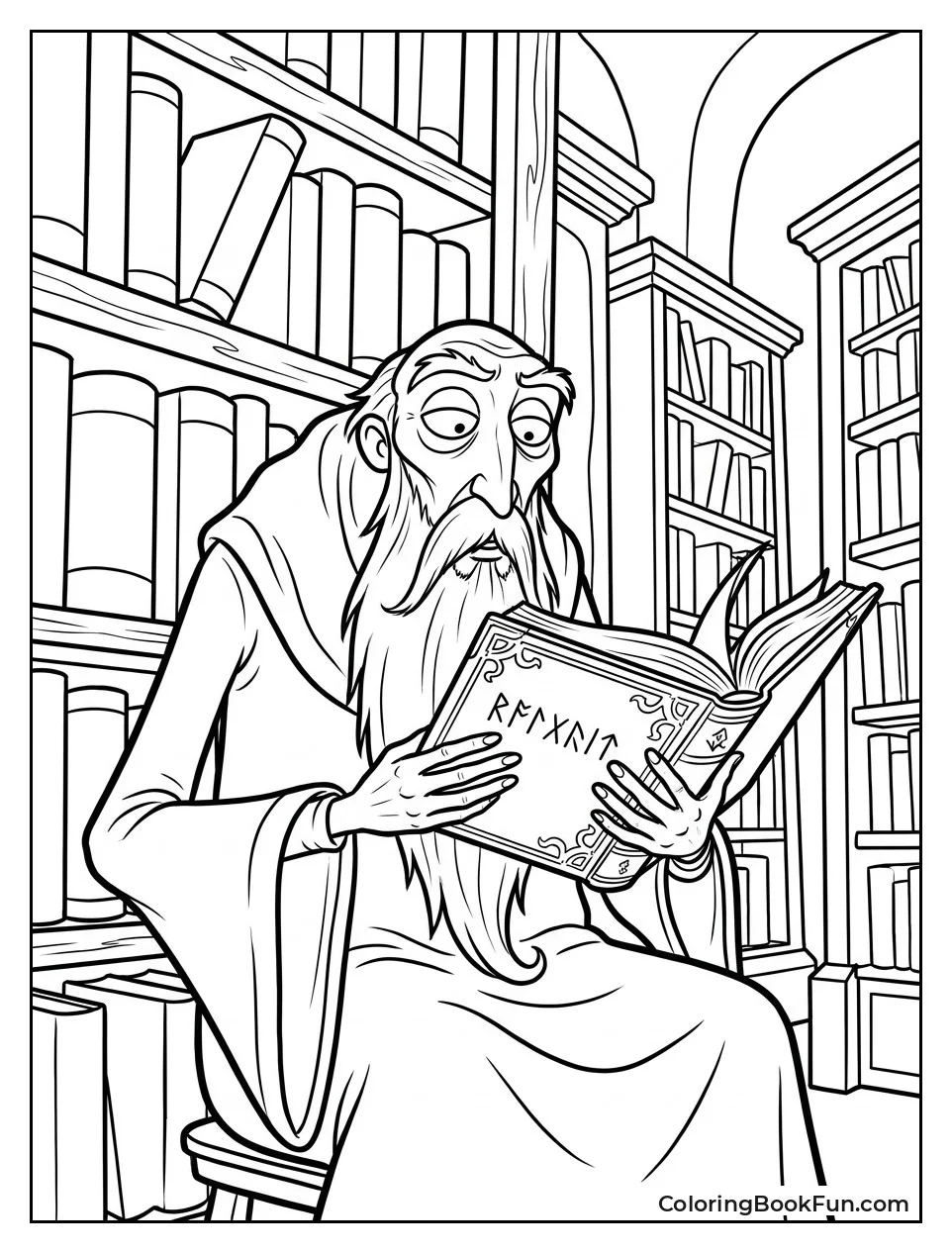 Elder Gutknecht Reading His Spellbook