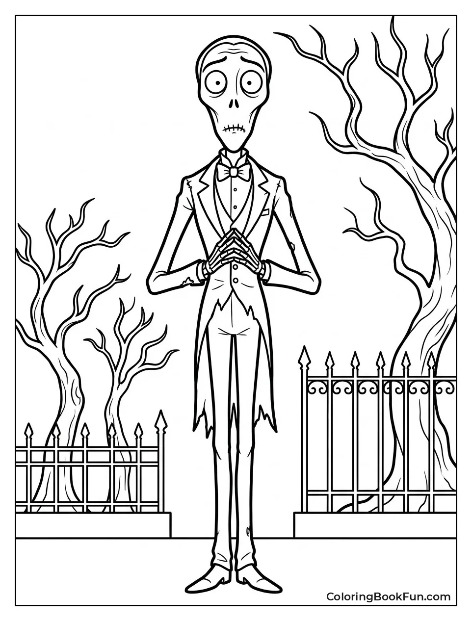 Tall Butler Standing Very Still