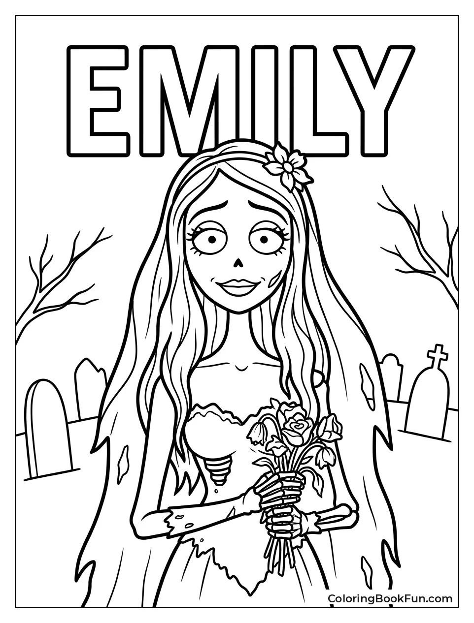 Emily Holding Her Wedding Bouquet