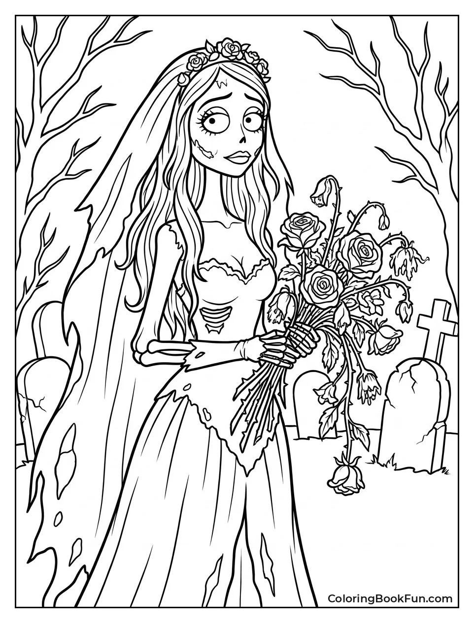 Emily Holding Wilted Dead Roses