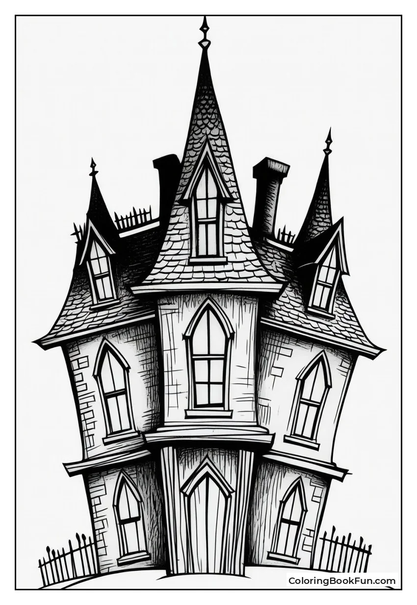 Gloomy Everglot Mansion at Night