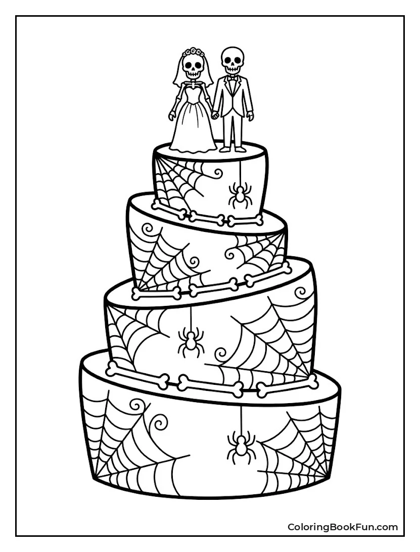 Crooked Gothic Wedding Cake