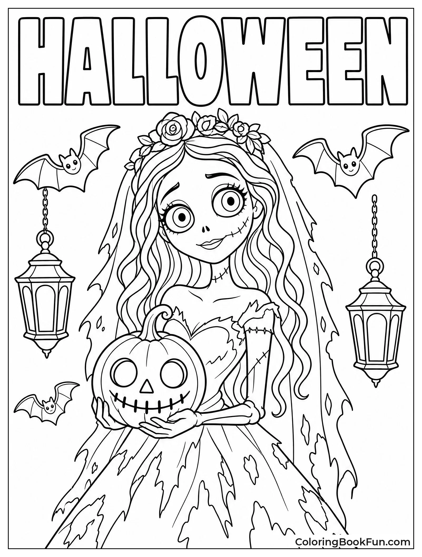 Emily Holding Jack O Lantern
