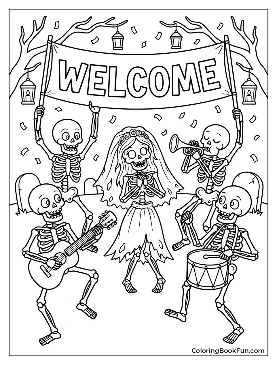 Skeletons Celebrating New Arrival