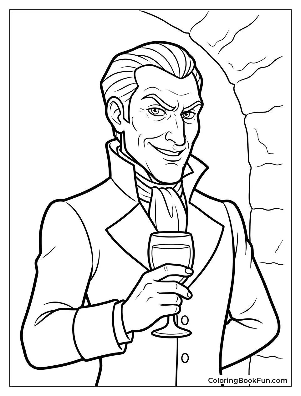 Lord Barkis Holding Wine Glass