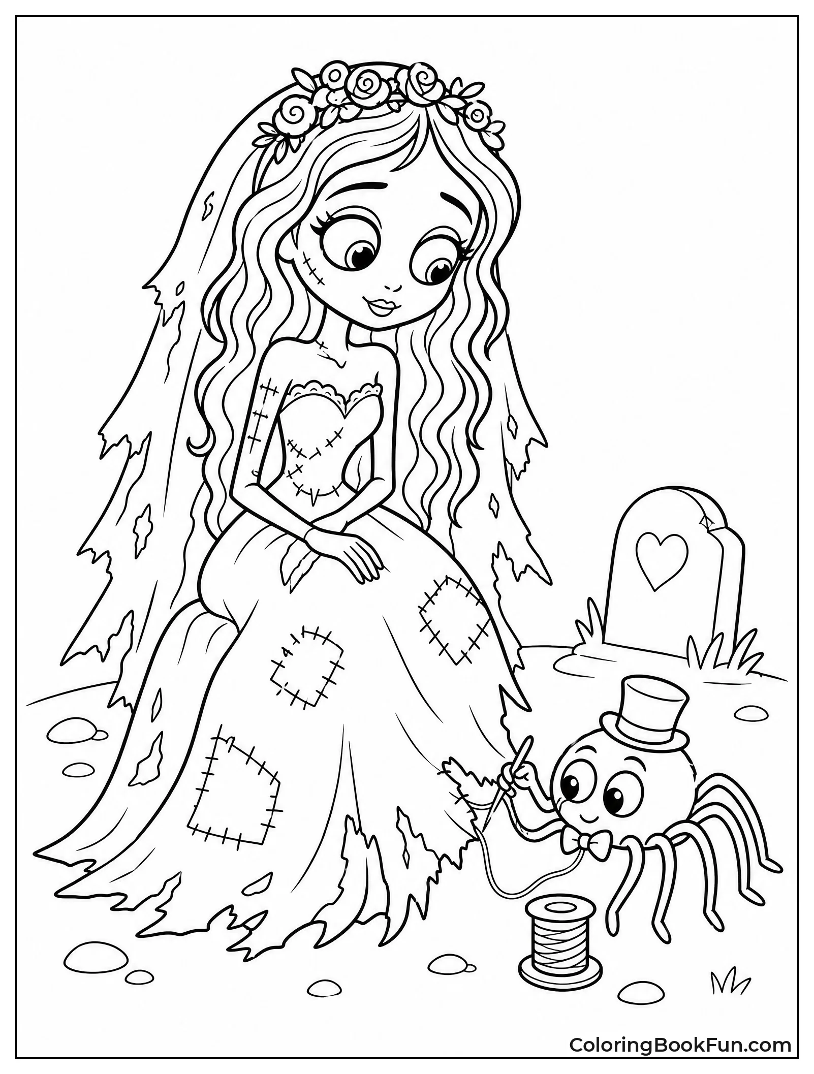 Spider Sewing Wedding Dress
