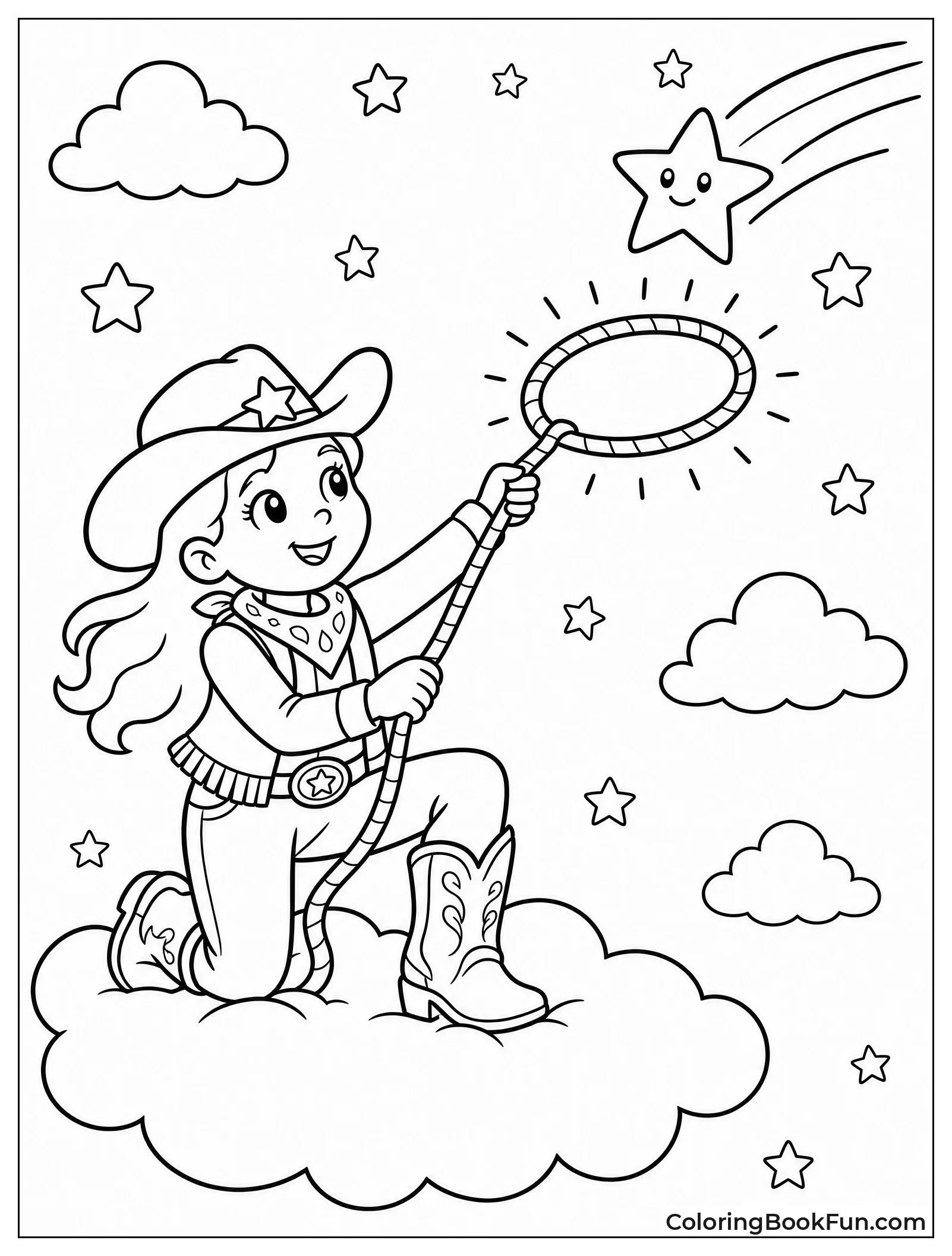 Cowgirl Catching a Falling Star