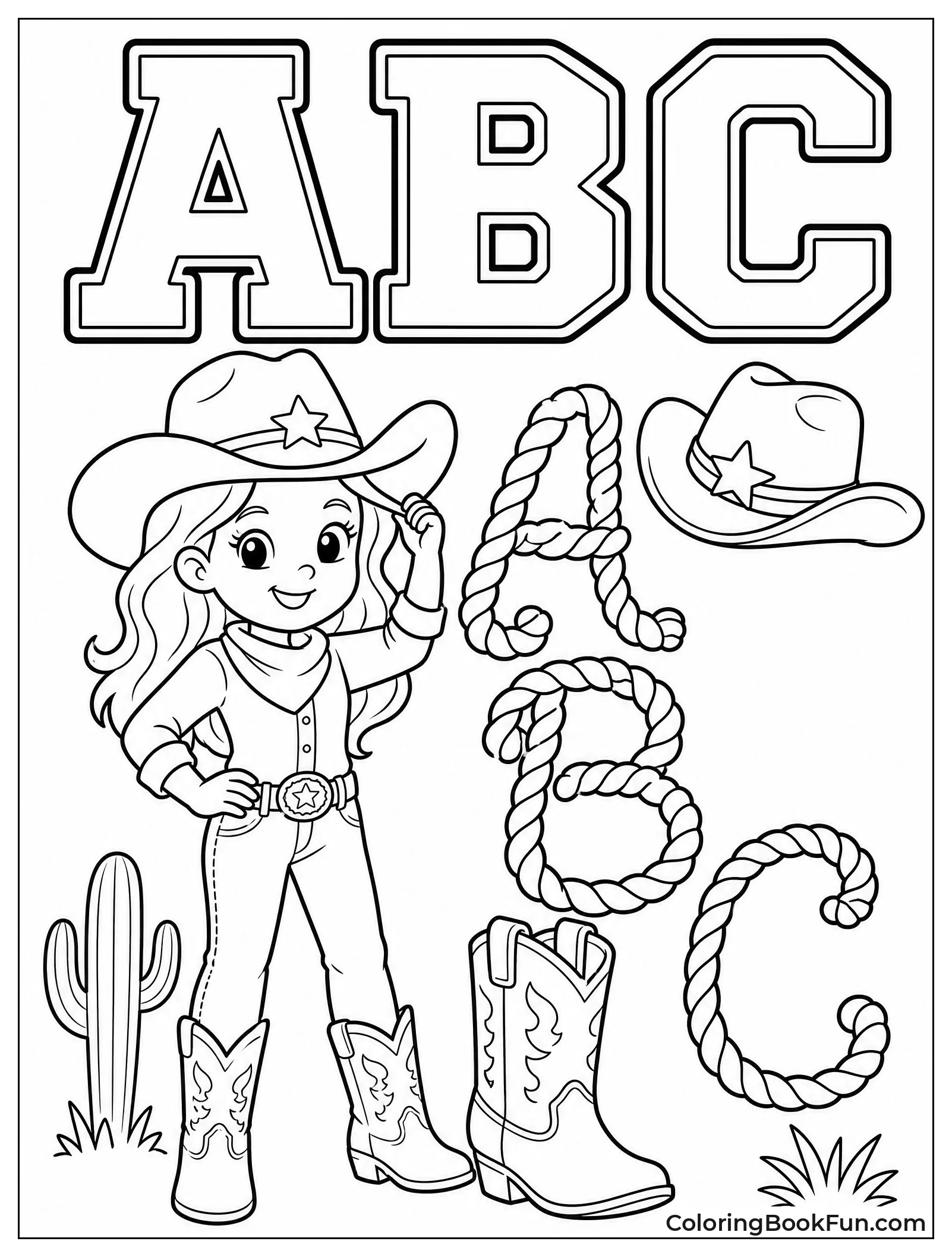Rope Letters With Hat and Boot
