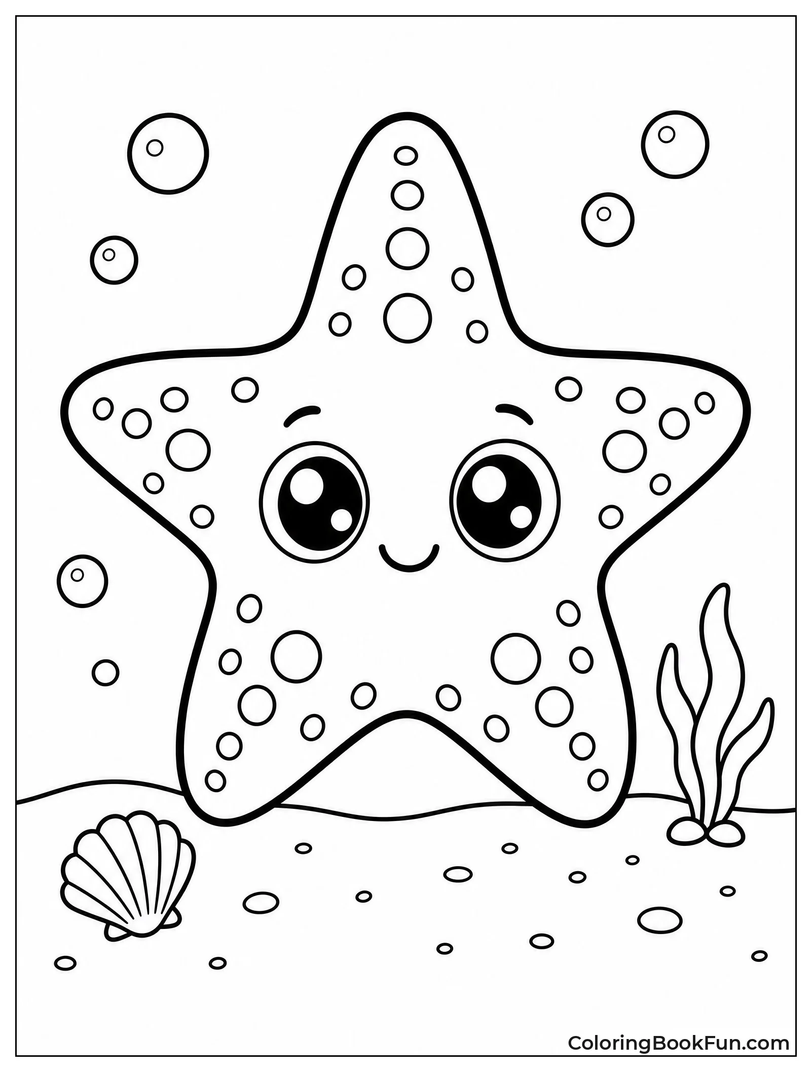 Cute Baby Starfish with Big Eyes