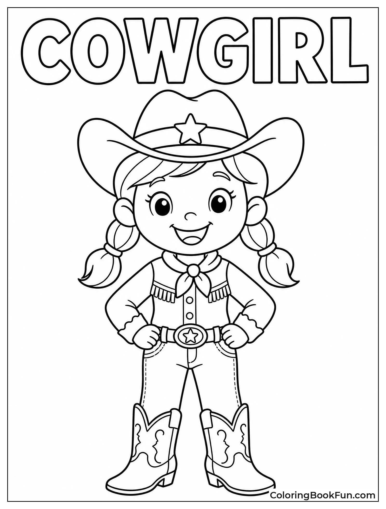 Cute Cowgirl With Big Smile