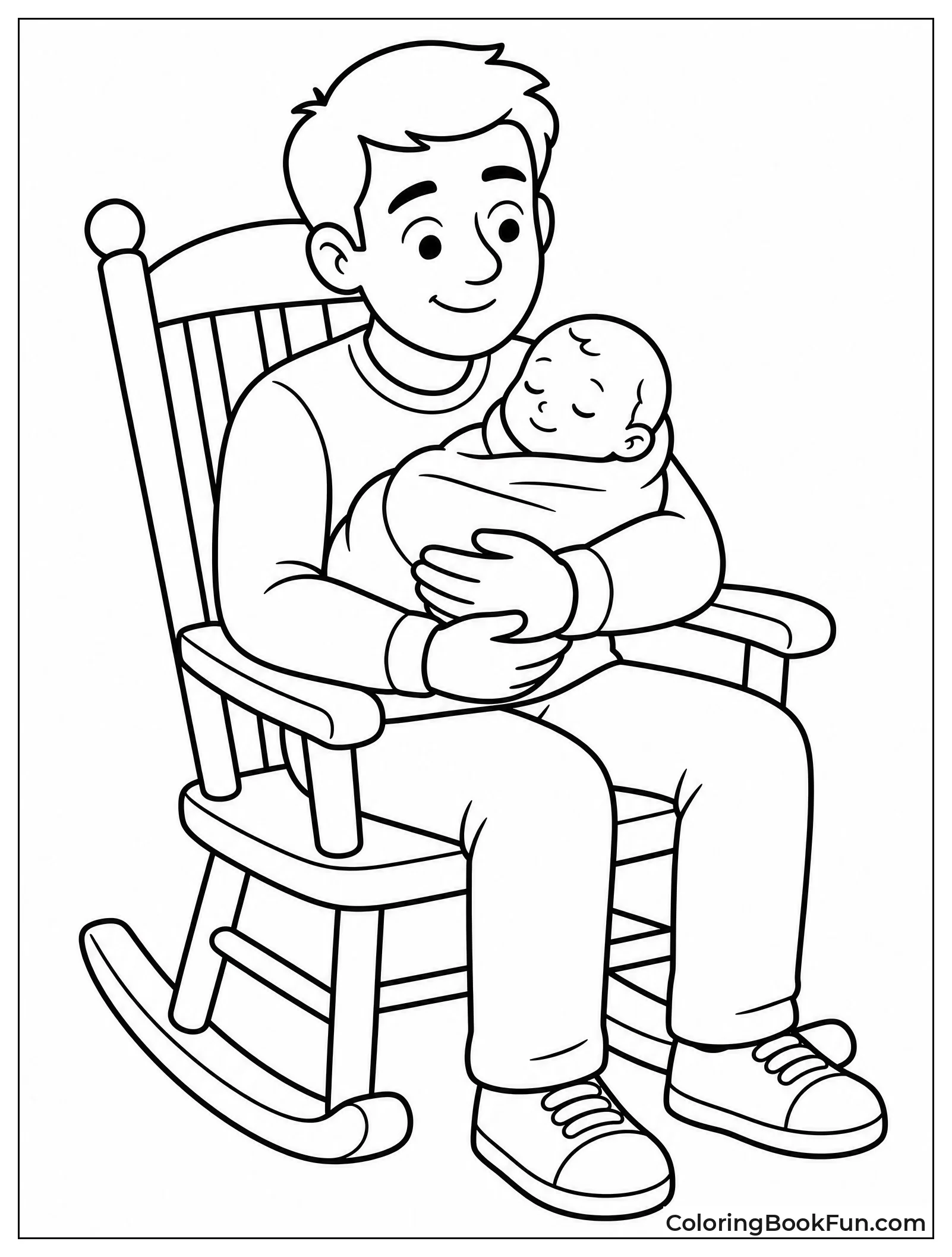 Dad Holding Newborn Baby