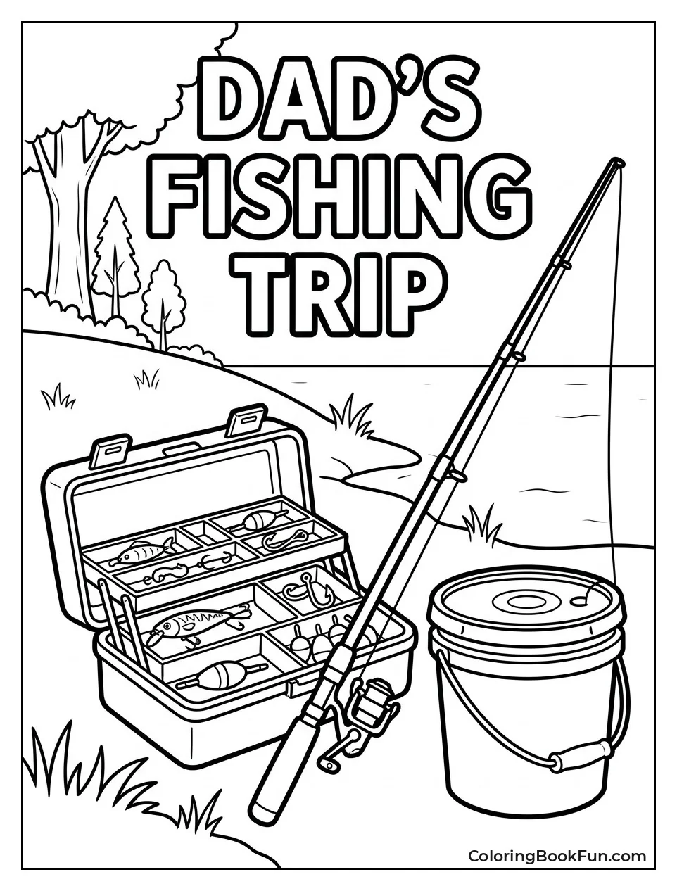 Fishing Gear Ready for Dad