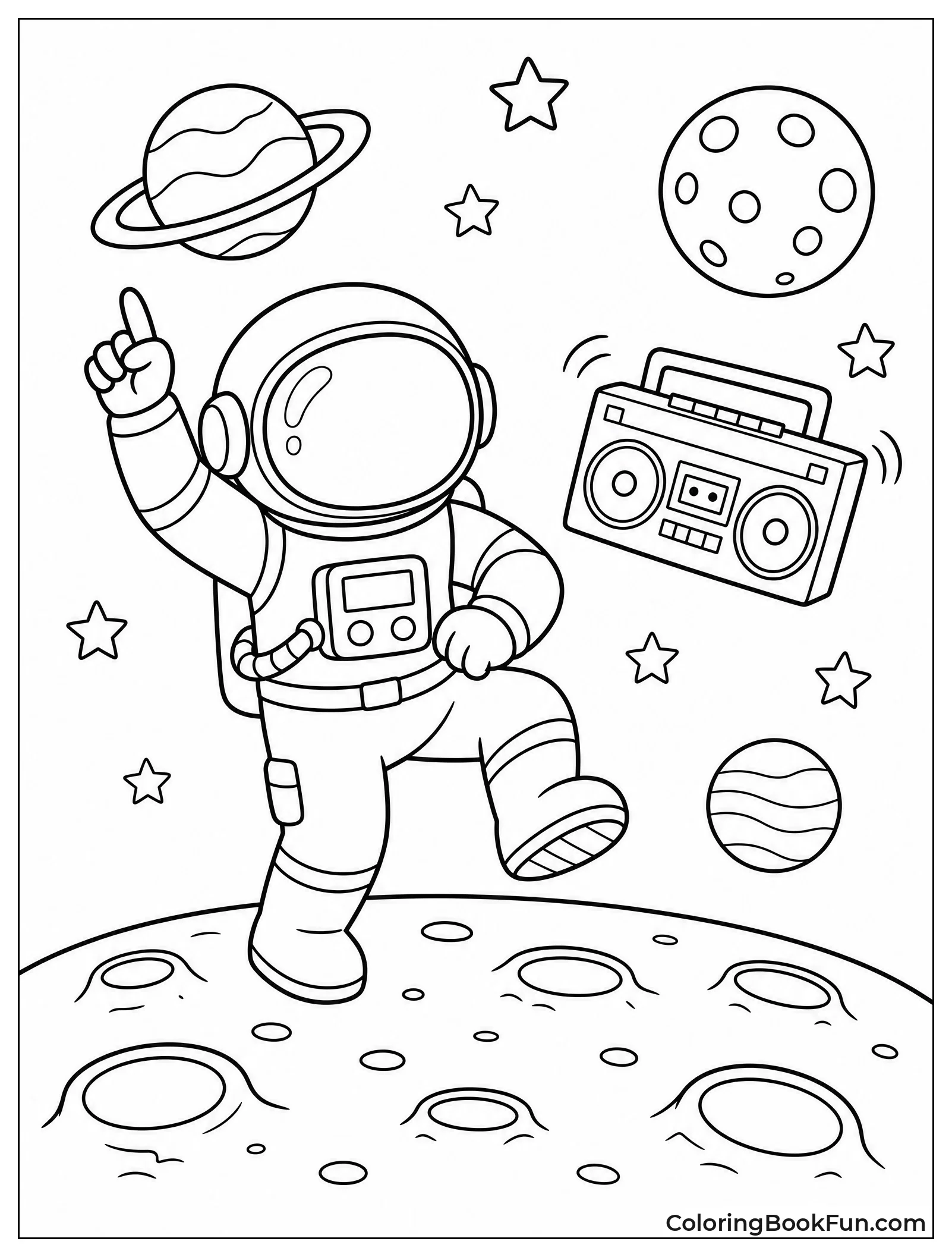 Astronaut Dances on the Moon