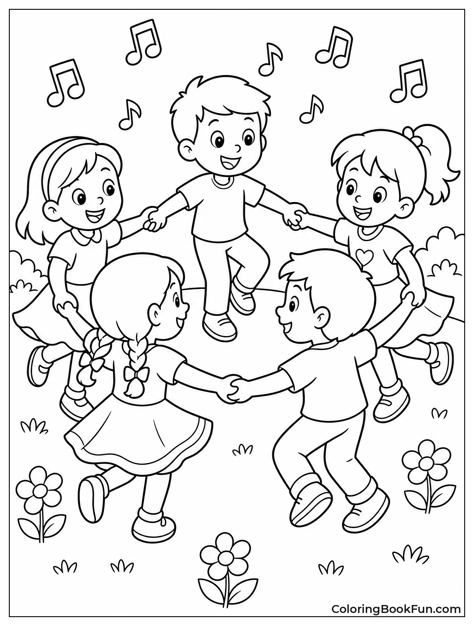 Kids Dancing in a Circle