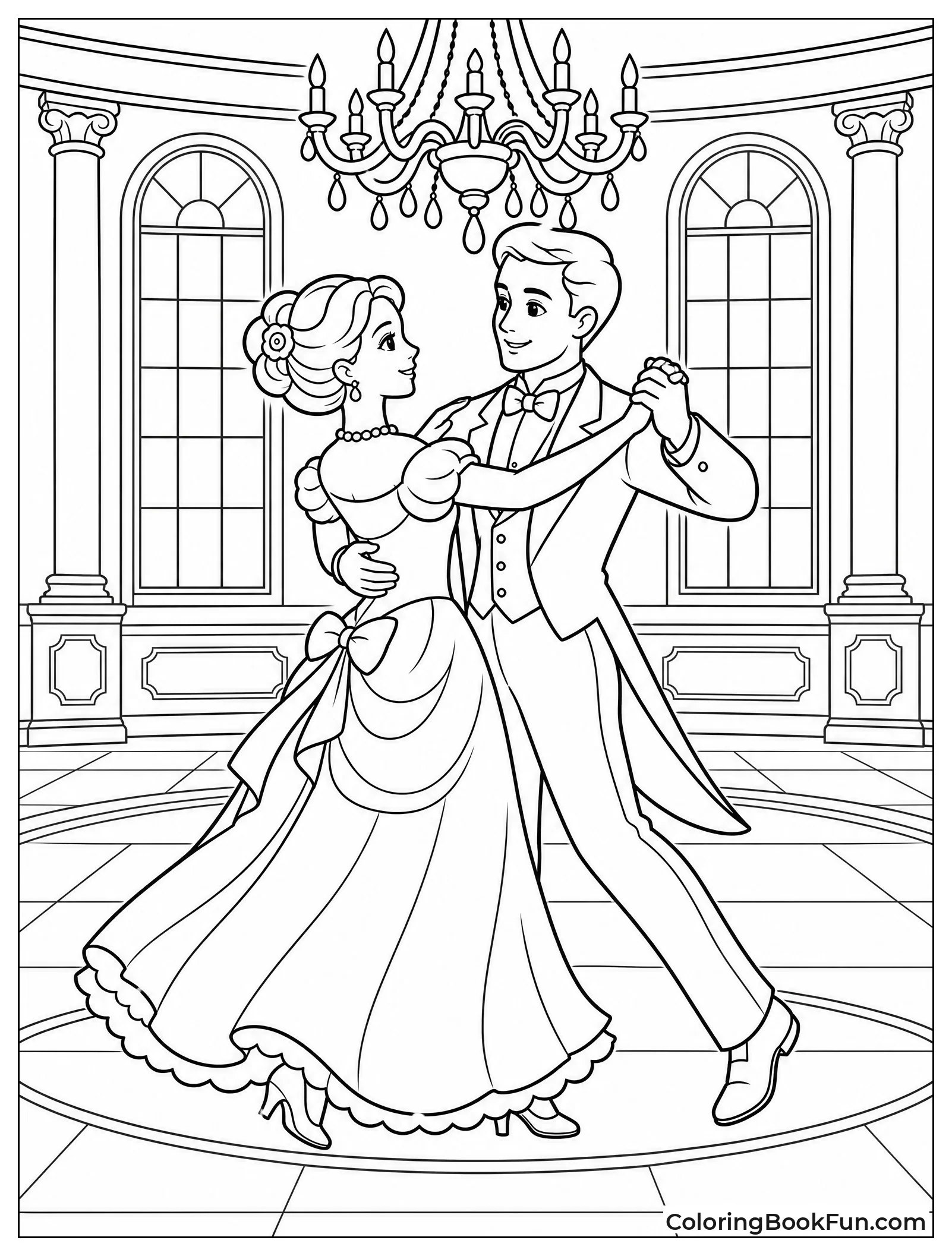 Couple Waltzes in Grand Ballroom