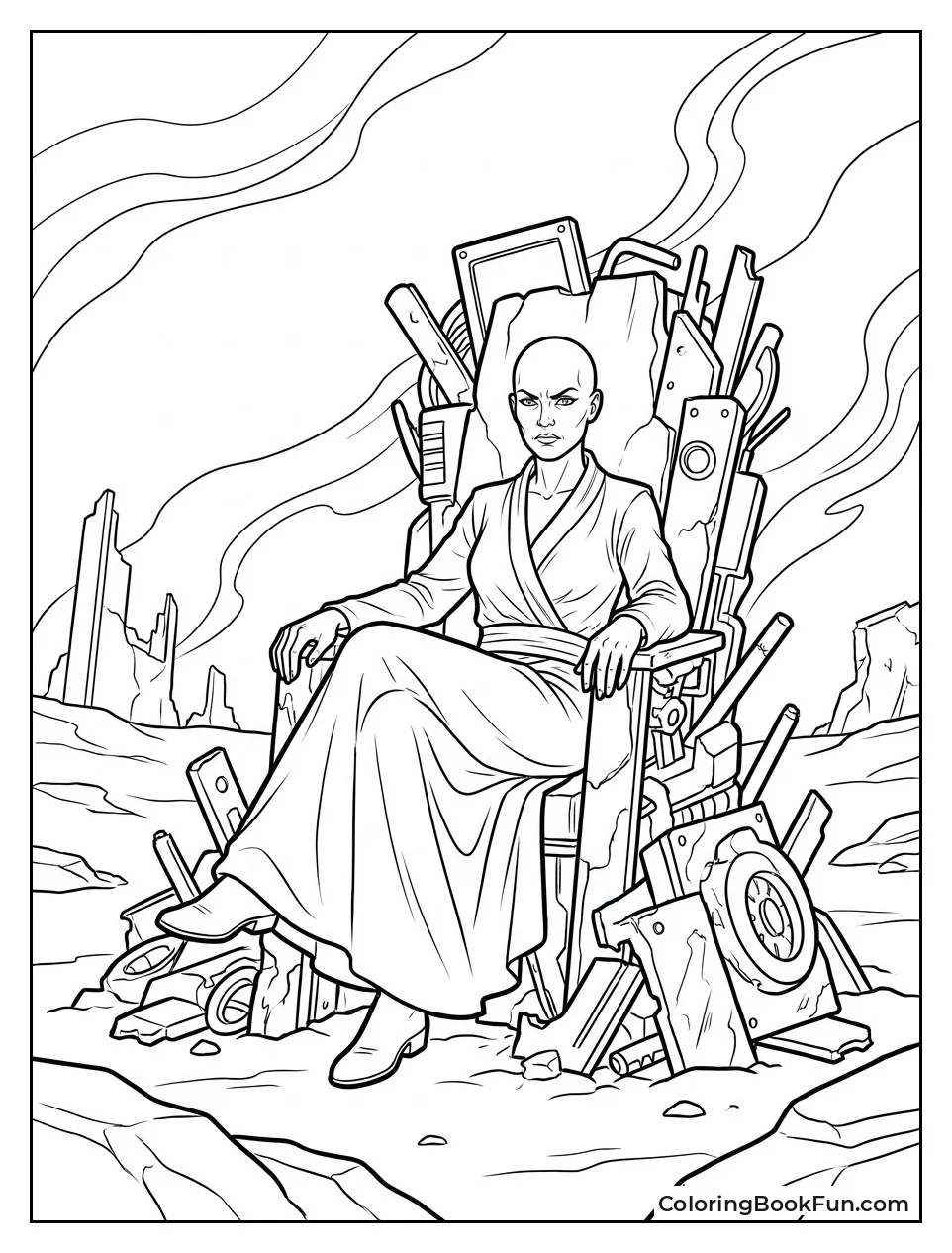 Cassandra Nova Sits On Scrap Throne