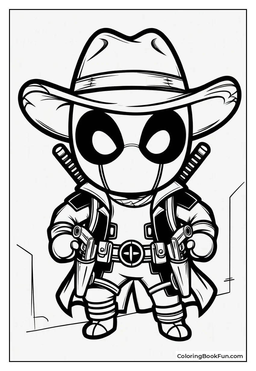 Cowboy Deadpool Gets Ready For Duel