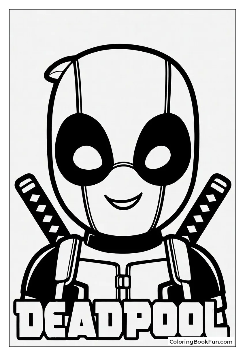 Deadpool Smiles With Katanas Behind Him