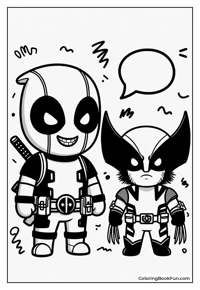 Deadpool Draws Funny Pictures In Book