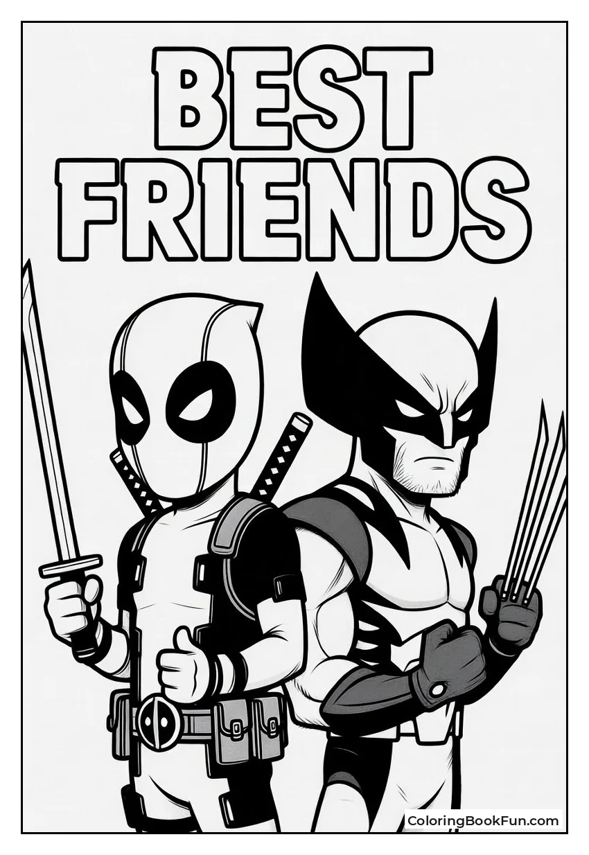 Deadpool And Wolverine Stand Back To Back