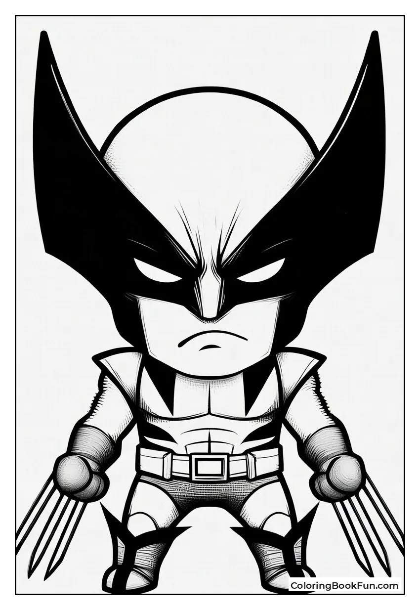 Chibi Wolverine Looks Grumpy With Claws Out
