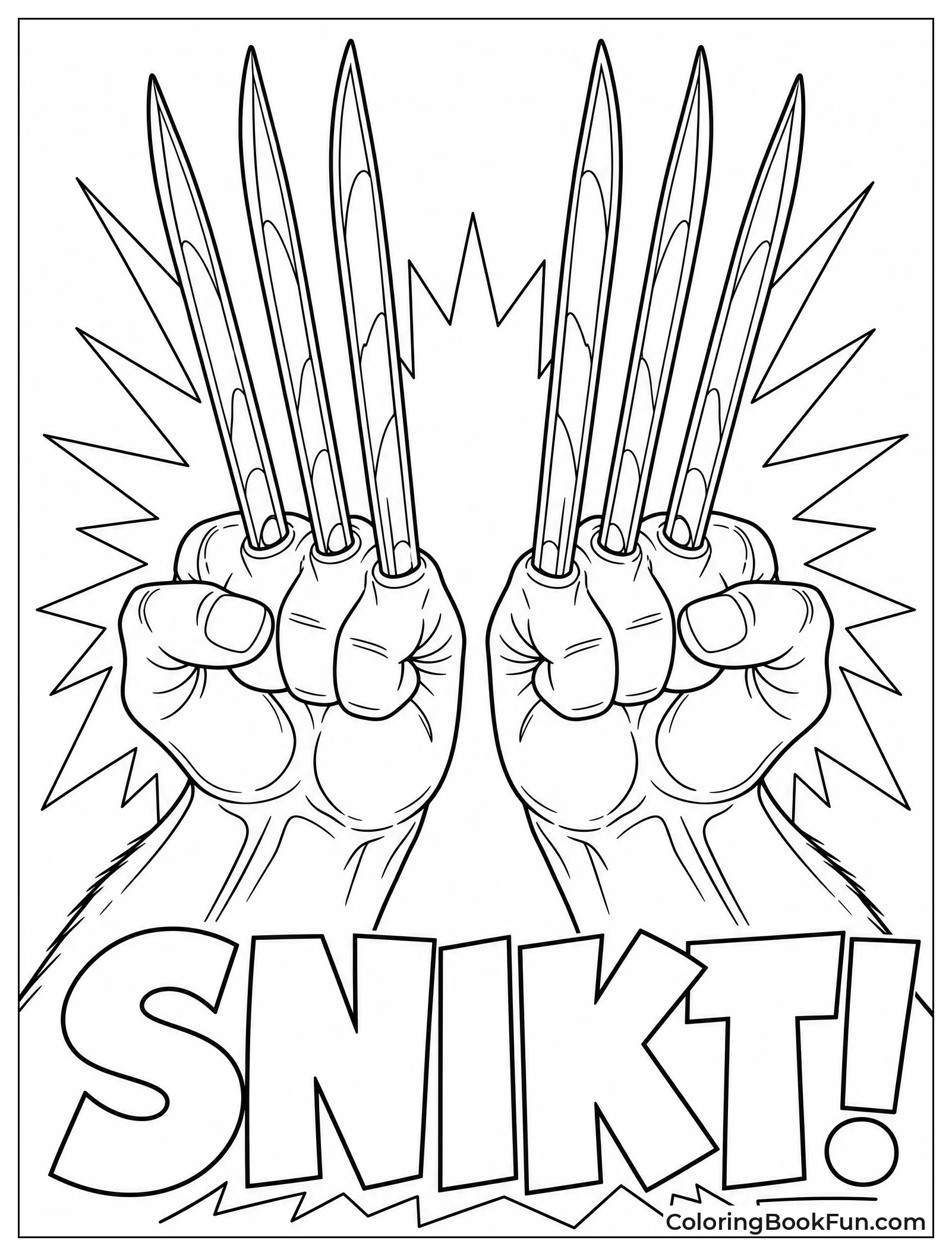 Close View Of Wolverine Claws Extended