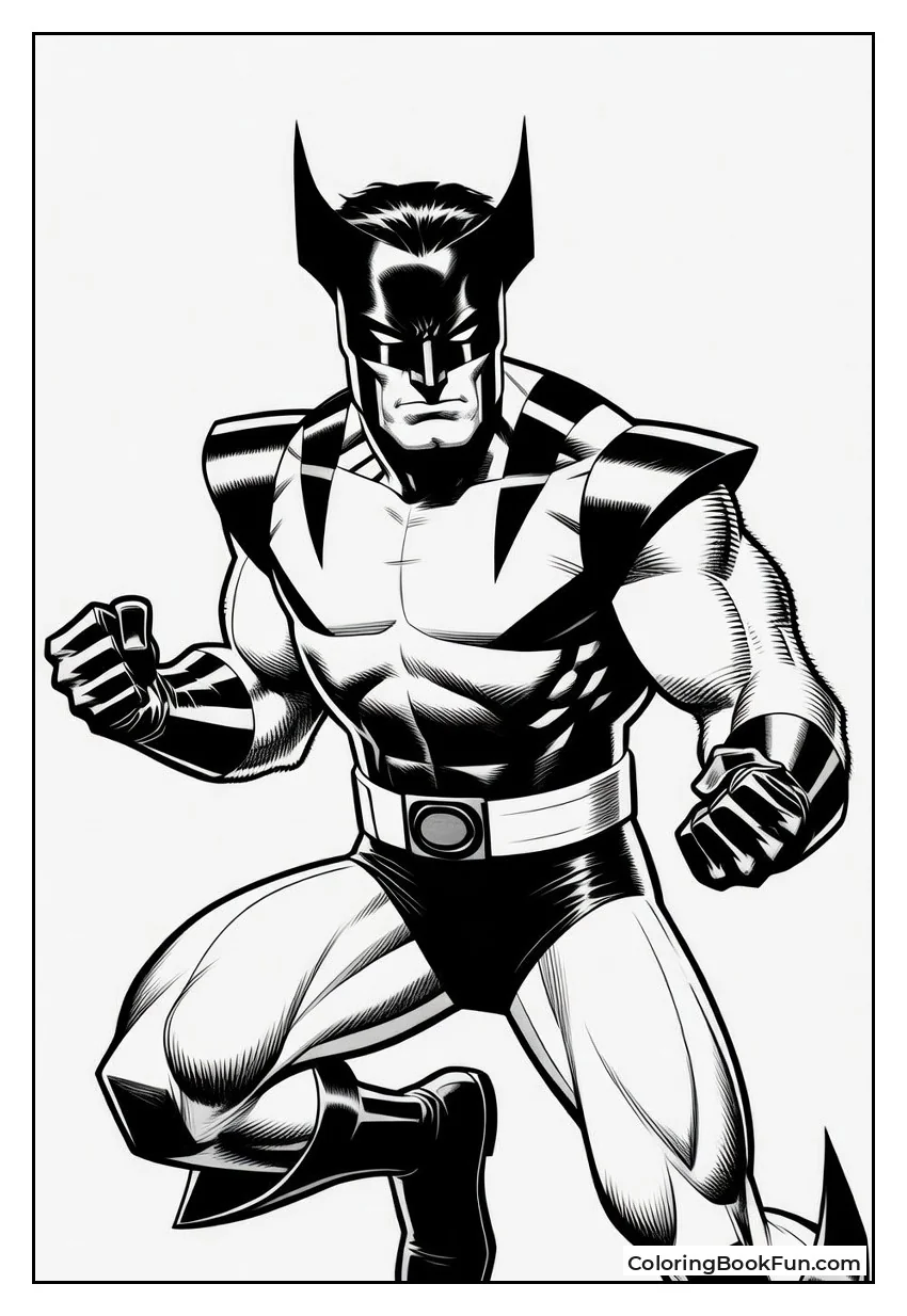 Wolverine Crouches In Classic Battle Pose