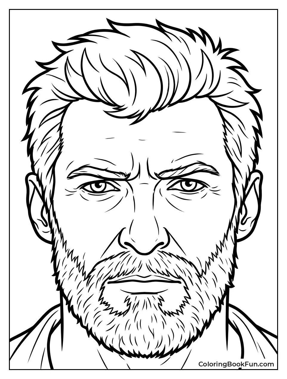 Logan Shows His Rugged Bearded Face