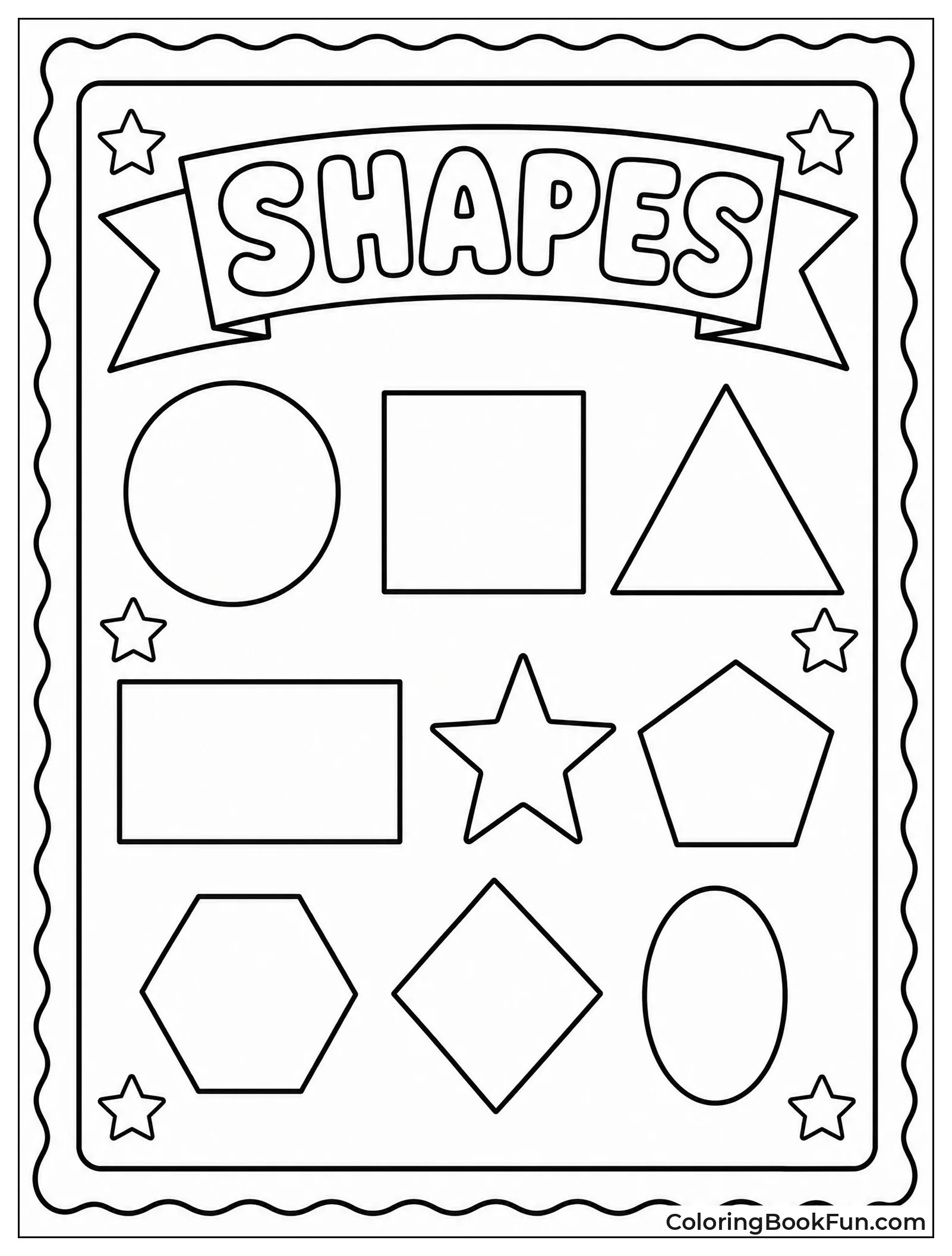 Poster Showing Many Basic Shapes