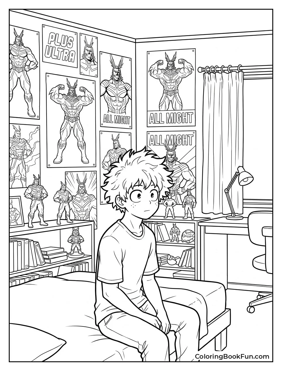 Deku Fills His Room with All Might