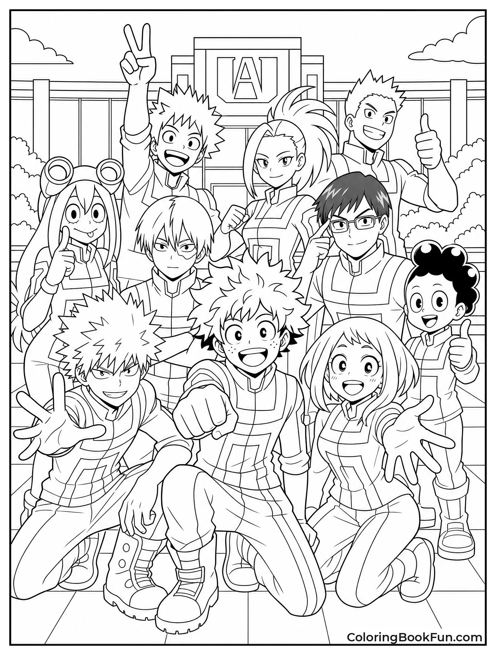 Classmates Smile for a Team Photo