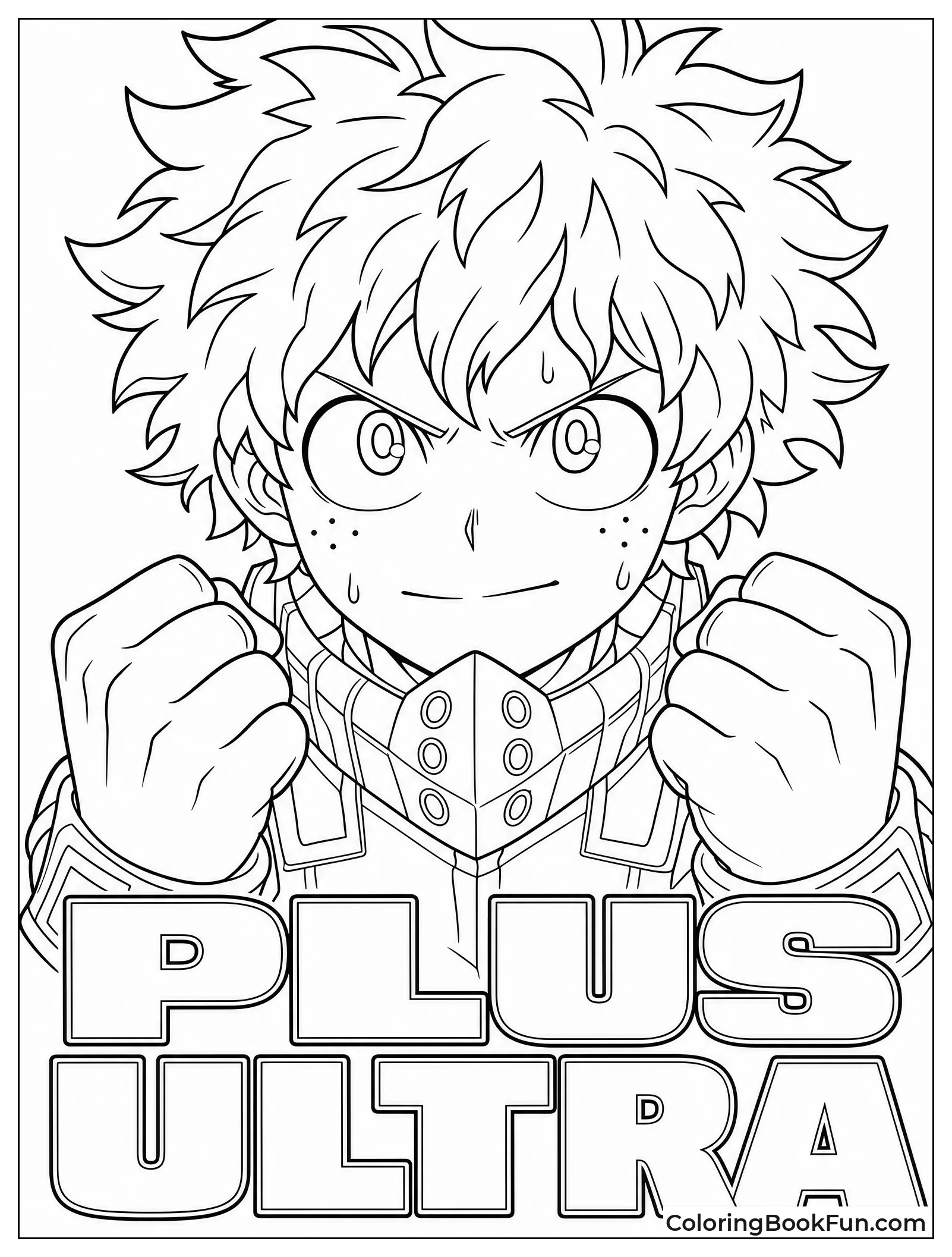 Deku Shows a Determined Stare
