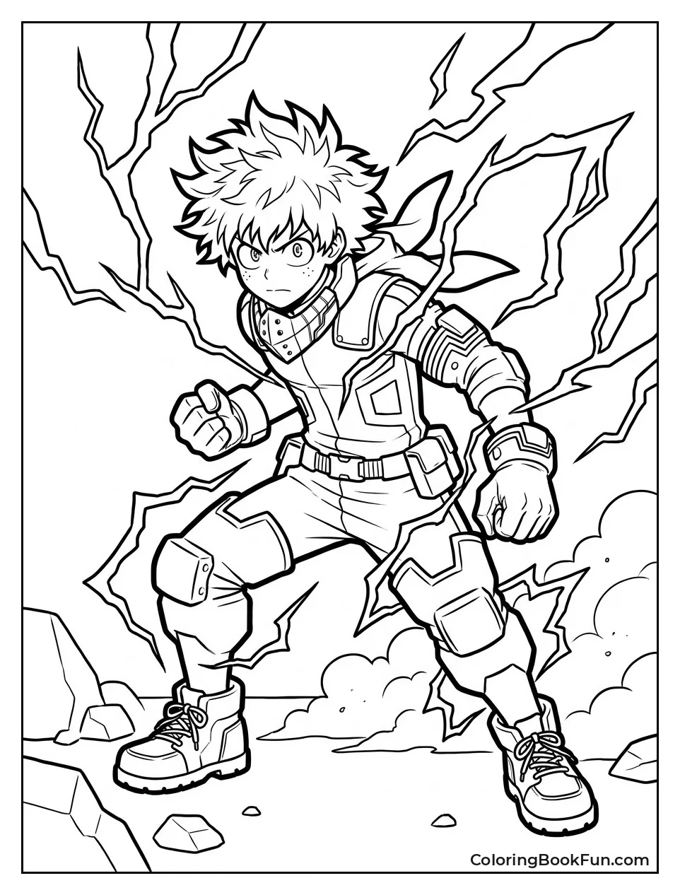 Deku Lights Up with Full Cowl