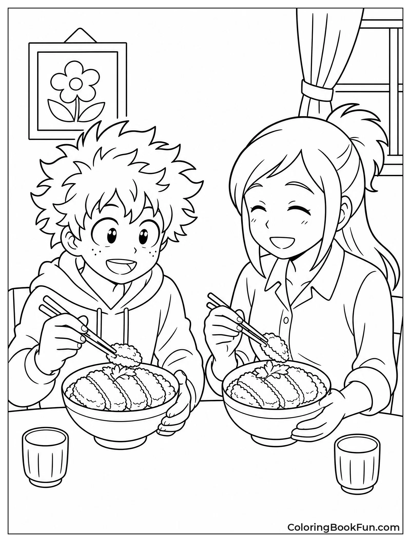 Deku Eats Dinner with His Mom