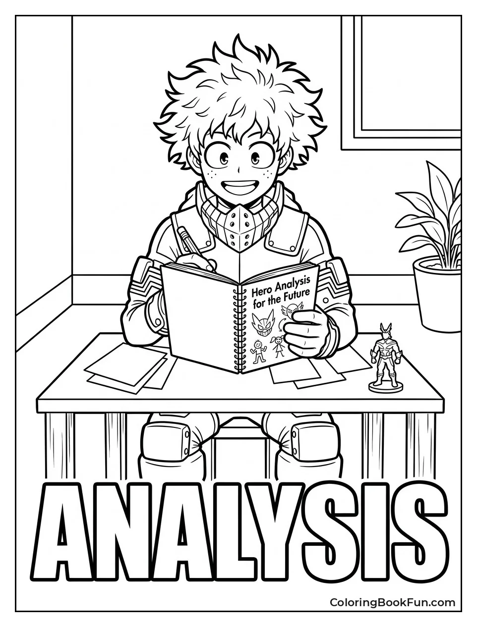 Deku Draws Hero Notes Happily