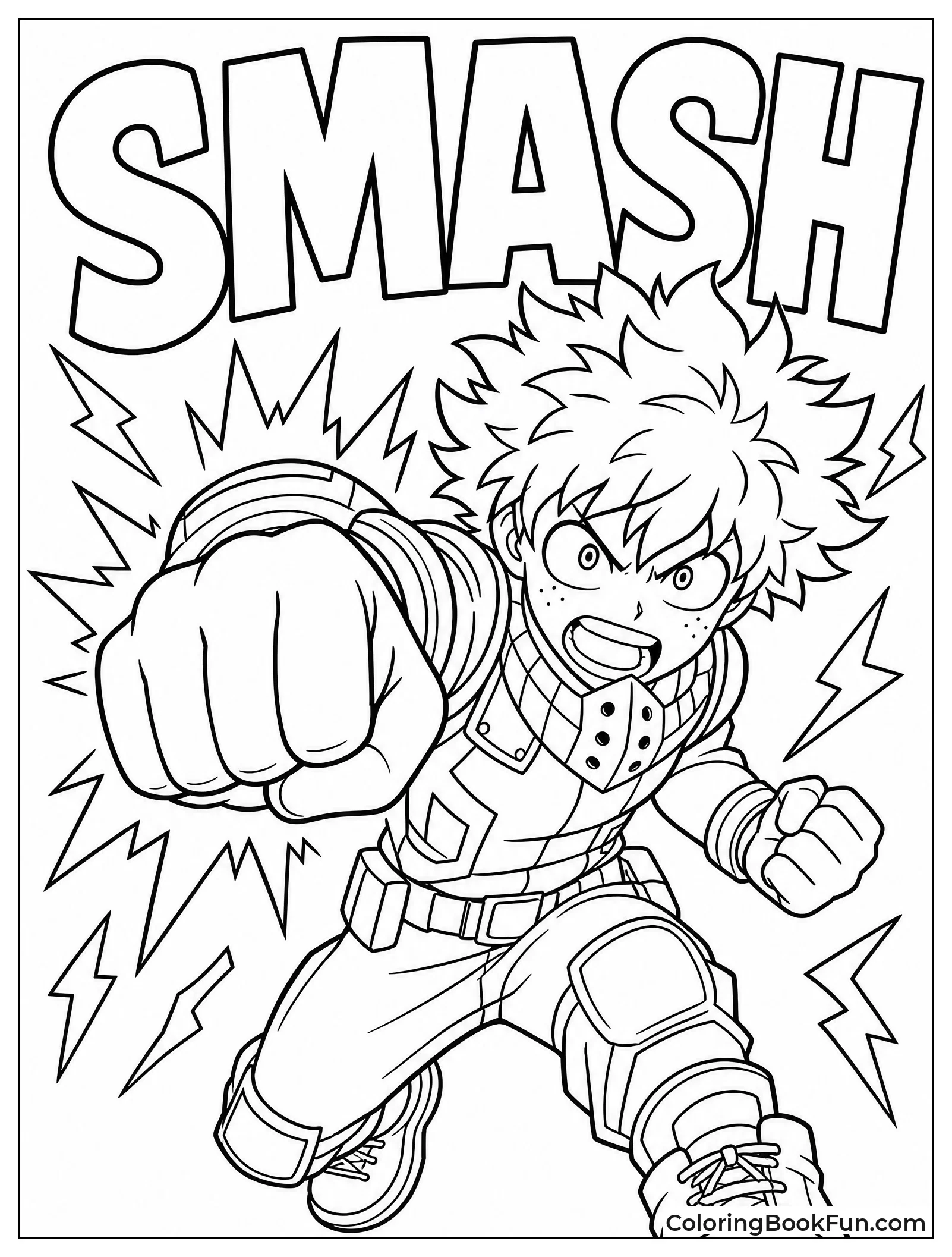 Deku Powers Up for a Smash