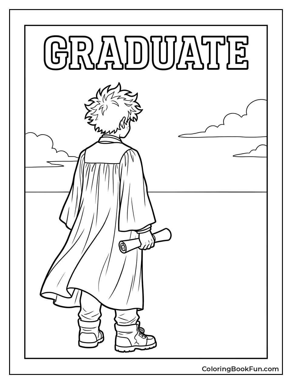 Deku Holds His UA Diploma