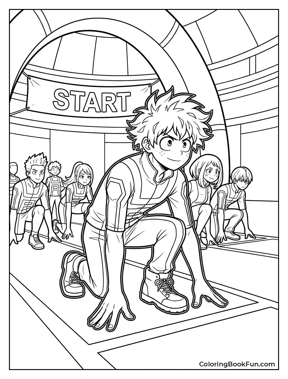 Deku Gets Ready to Race