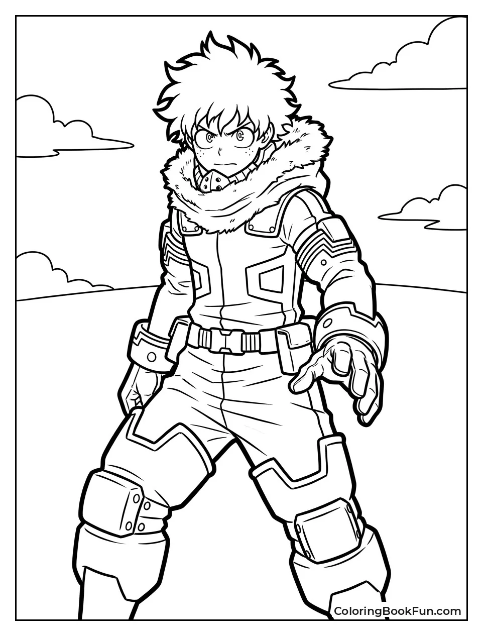 Deku Wears His Winter Hero Outfit