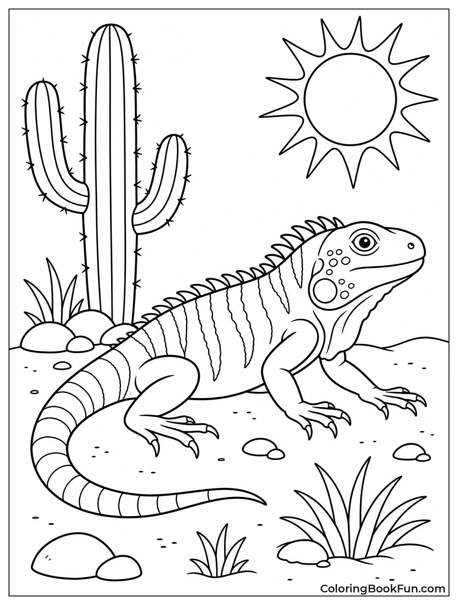 Desert Iguana Crosses Hot Sand