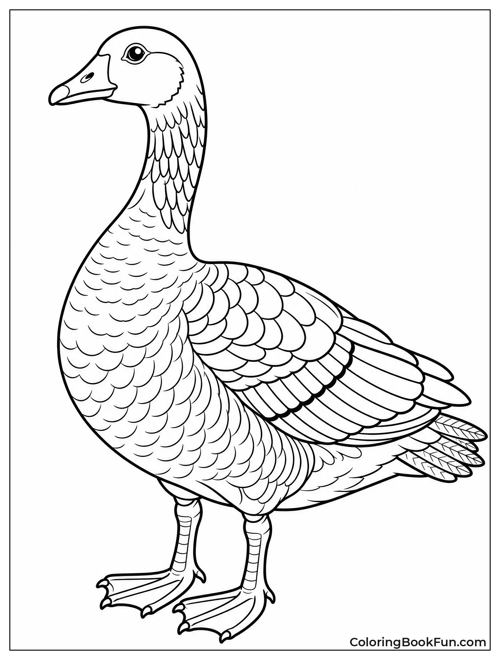 Goose with Detailed Feathers