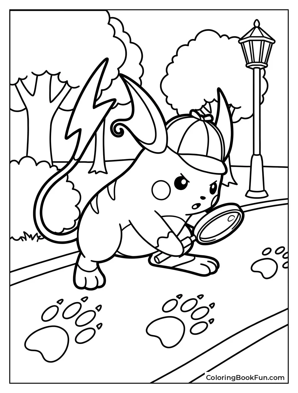 Detective Raichu Solving a Mystery