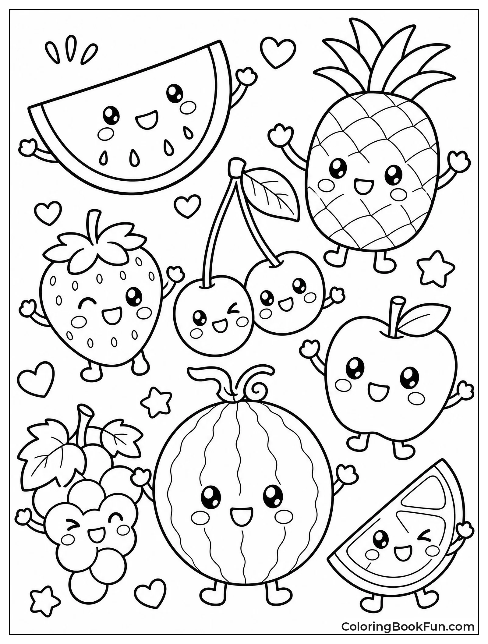 Fruits Smile with Tiny Arms