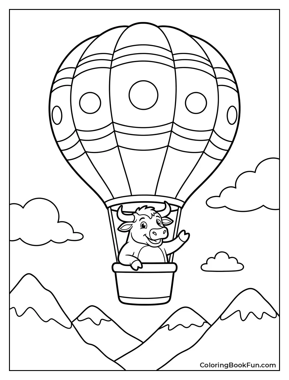 Benny Floats in Colorful Hot Air Balloon