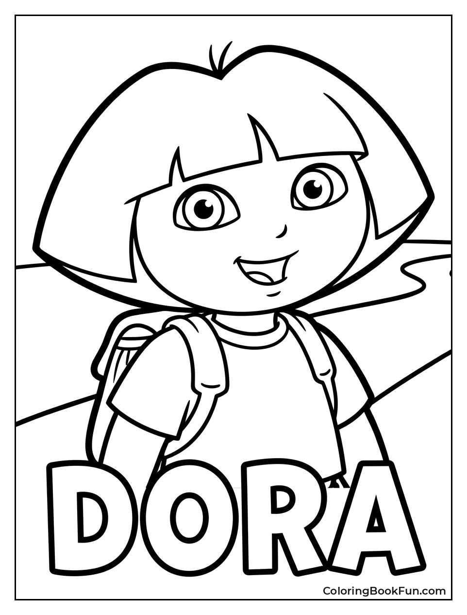 Dora Smiles Big with Her Backpack