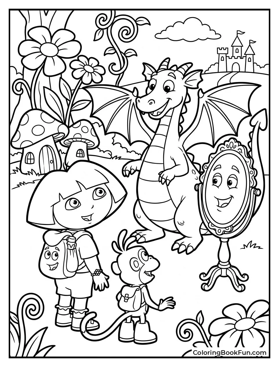 Dora and Boots Meet Friendly Dragon