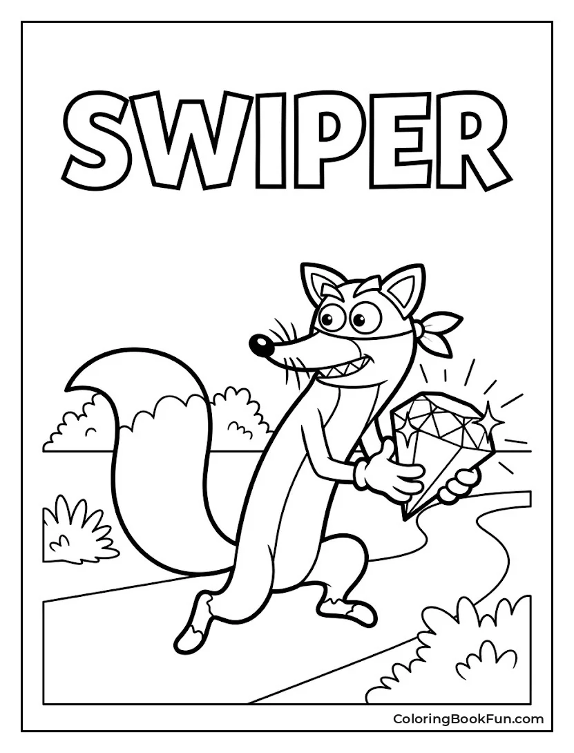 Swiper Holds a Shiny Object to Take