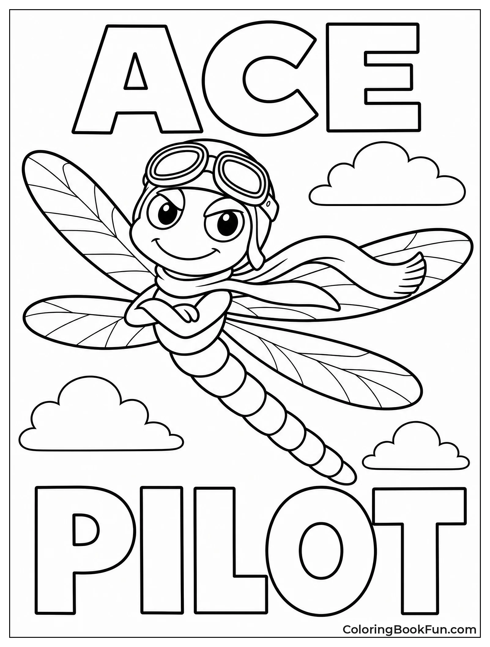 Dragonfly Wearing Aviator Goggles