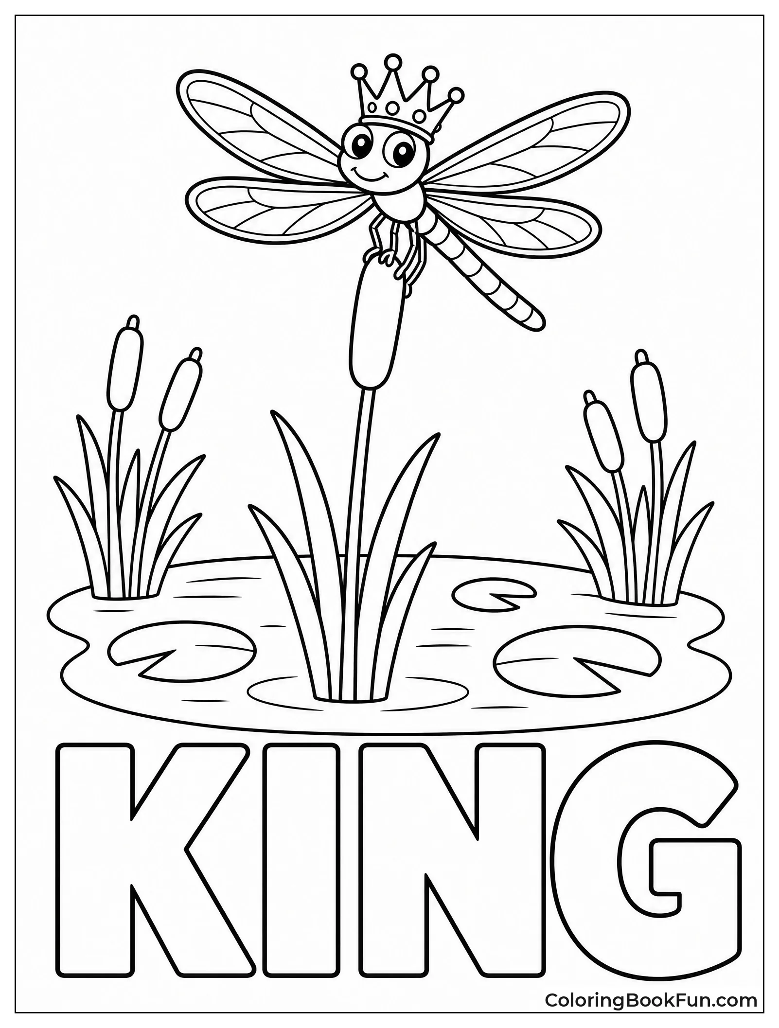 Dragonfly King on Reed